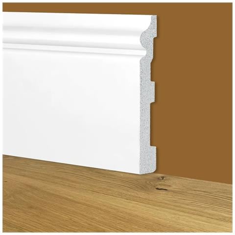 Battiscopa Zoccolino Bianco Mod. Etnico 150x18x2000mm In Polimeri - Polistrutturato - Foto 1