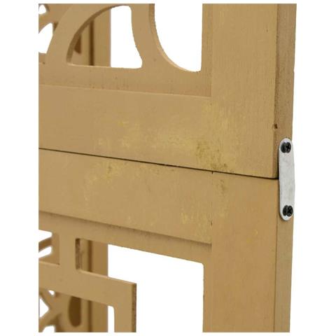 Divisorio Ambienti 4 Pannelli Marrone Legno Massello Paulownia - Foto 2