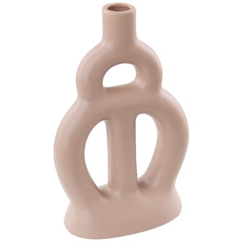 Vaso Da Fiori Kozani Realizzato A Mano Ceramica Beige Sabbia - Foto 6