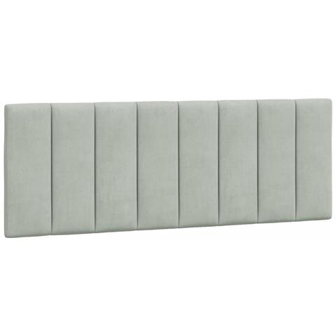 Cuscino Testiera Grigio Chiaro 120 Cm In Velluto - Foto 2