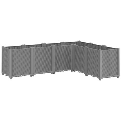 Fioriera Da Giardino Grigio Chiaro 160x120x53 Cm In Pp - Foto 2