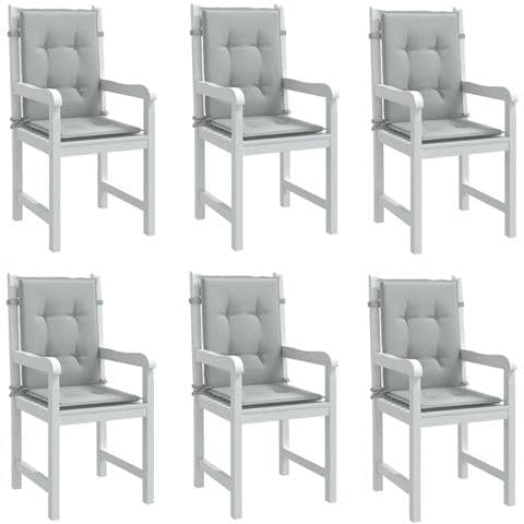 Cuscini Sedia Schiena Bassa 4 Pz Grigio Mélange 100x50x4 Cm - Foto 1