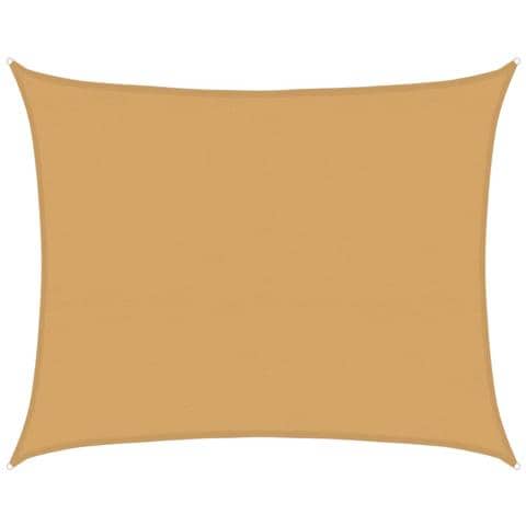 Vela Parasole 160 G /m Rettangolare Sabbia 6x7 M In Hdpe - Foto 1