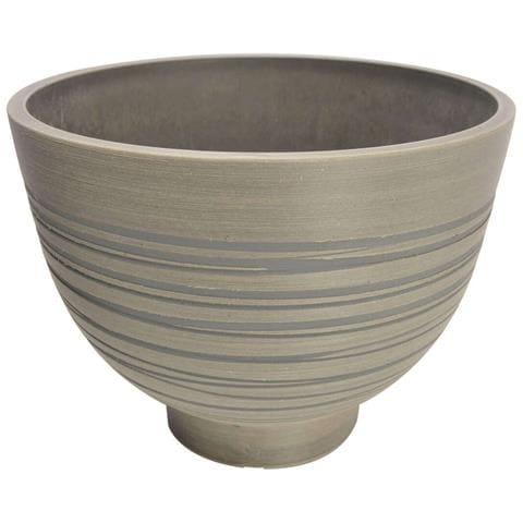 Vaso Tondo Basso Largo Da Giardino In Fibra Di Argilla 41x41x27 Cm Hoya - Black - Foto 1