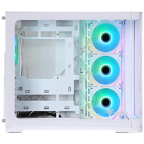 Case Dark Cave Curvo TowerATX / Micro-ATX / Mini-ITX 2 Porte USB 3.2 Colore Nero - Foto 2