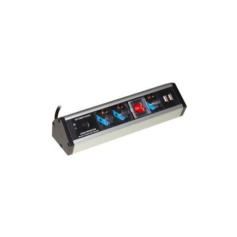 MULTIPRESA SMART 3 POSTI ITA /SCHUKO DI CUI 2 WIFI INTEGRABILI CON ALEXA E 2 USB - SPINA 16 A CON INTERRUTTORE - LKMP02W - Foto 1