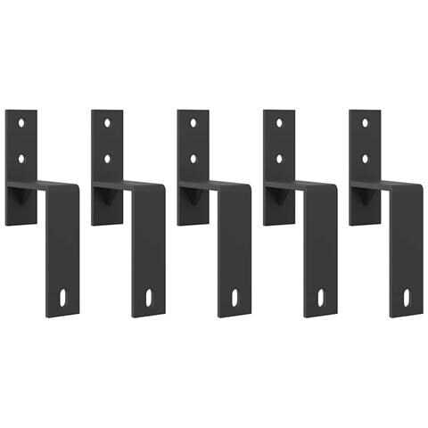 Staffe Bypass Porta Fienile 5 Pz Guide Piatte Acciaio Carbonio - Foto 1