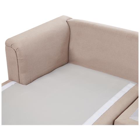 Divano Angolare 4 Posti Kohlo Tessuto Tortora Lato Destro - Foto 8