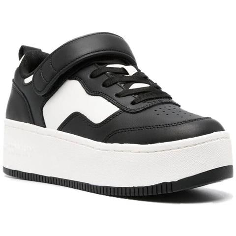 Velcro Flatform Sport Shoe Sneakers Pelle Scarpe Donna Nero Eu 36, En0en02210 Ybl - Foto 1