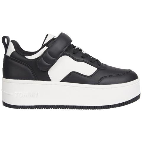 Velcro Flatform Sport Shoe Sneakers Pelle Scarpe Donna Nero Eu 36, En0en02210 Ybl - Foto 2