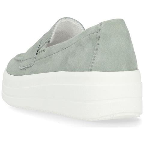 Green Casual Closed Loafers Mocassino Pelle Scamosciata /nabuk Scarpe Donna Verde Eu 39, D1c05-52 - Foto 3