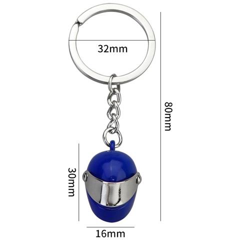 Portachiavi A Forma Di Casco Blu, Elegante Portachiavi Da Motociclista Blue - Foto 6