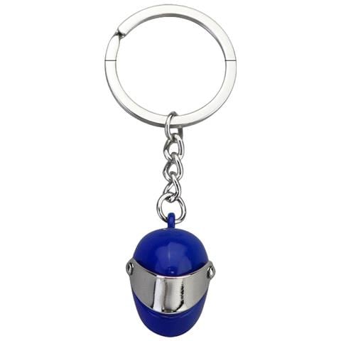 Portachiavi A Forma Di Casco Blu, Elegante Portachiavi Da Motociclista Blue - Foto 1