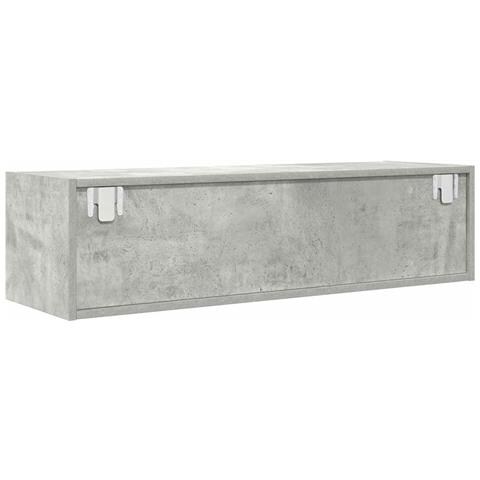 Mobile TV Grigio Cemento 100x31x25,5 cm Legno Multistrato - Foto 2