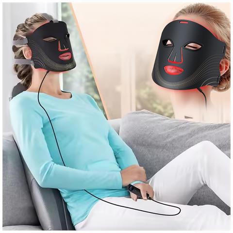 Maschera Facciale Per Trattamento Con Luce Led Con 7 Colori E 3 Livelli Di Intensità Luminosa. - Foto 5