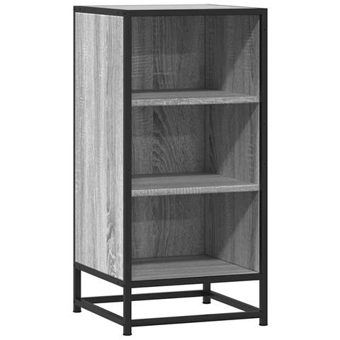 Credenza Grigio Sonoma 35,5x35x76 Cm In Truciolato E Metallo - Foto 2