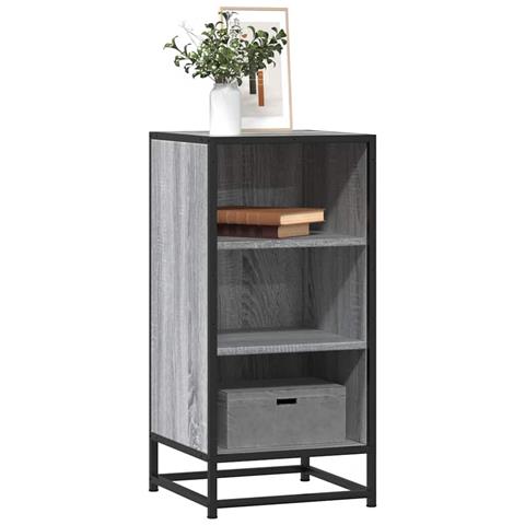 Credenza Grigio Sonoma 35,5x35x76 Cm In Truciolato E Metallo - Foto 1