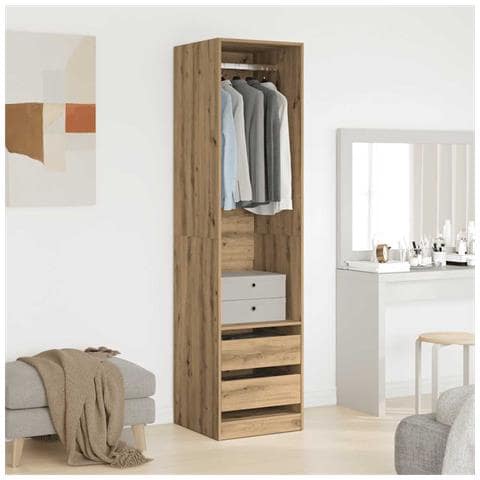 Armadio Rovere Artigianale 50x50x200 Cm In Legno Multistrato - Foto 3