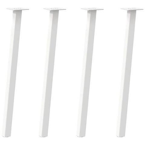Gambe Per Tavolino 4 Pz Bianco 72 Cm In Acciaio - Foto 2