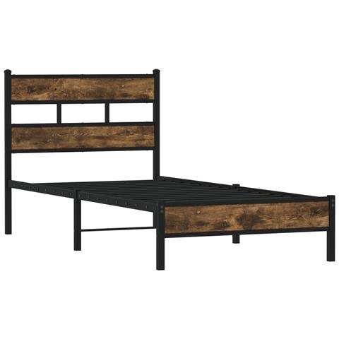 Giroletto Senza Materasso Con Testiera Rovere Sonoma 90x200 Cm - Foto 3