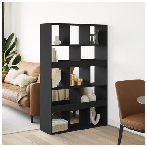 Divisorio Stanza Nero 100x33x156,5 Cm In Truciolato - Foto 1