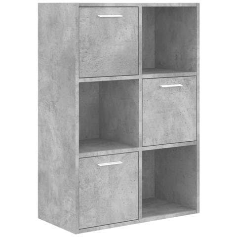 Lusso Casadino -  Armadietto Grigio Cemento 60x29,5x90 Cm In Legno Multistrato - Foto 1