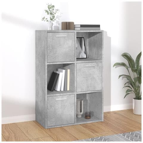 Lusso Casadino -  Armadietto Grigio Cemento 60x29,5x90 Cm In Legno Multistrato - Foto 8