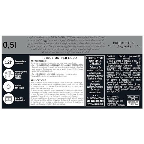Pittura Iridescente I Neri Profondi Nuovo Nero Rosso Brillante 500ml - Foto 3