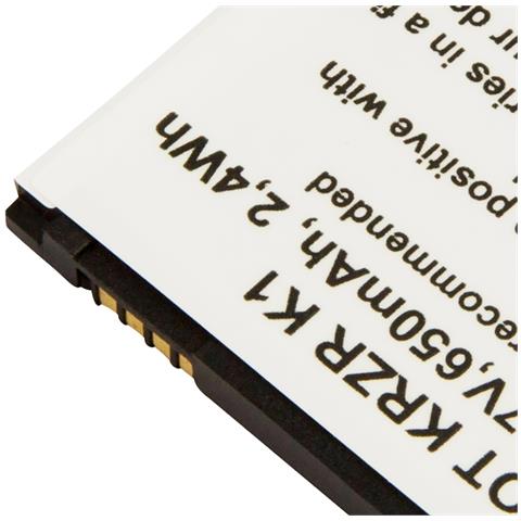 Batteria Di Ricambio Per Motorola Krzr K1 Li-ion 3,7v 650mah 2,4wh - Foto 3