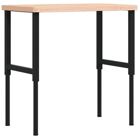 Banco Lavoro 100x60x(73-99,5) cm Legno di Faggio Rettangolare - Foto 1