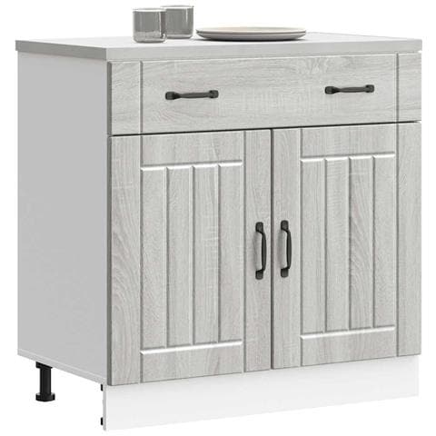 Base da Cucina Lucca Grigio Sonoma in Legno Multistrato - Foto 2