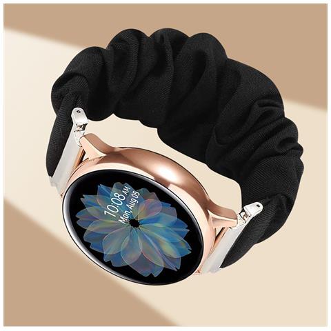 Cinturino Per Smartwatch Compatibile Con Samsung /huawei - Elastico Scrunchie Con Stampa Alla Moda 20 Mm - Foto 2