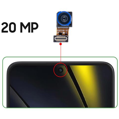Fotocamera Anteriore Per Xiaomi Poco F6 Sensore Selfie Da 20mp Con Cavo Di Collegamento - Foto 2