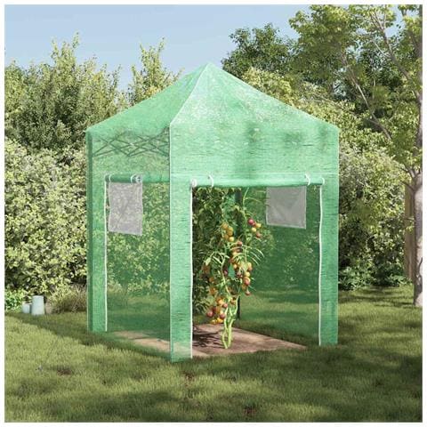 Serra con tetto Verde 200 x 200 x 300 cm Acciaio - Foto 2