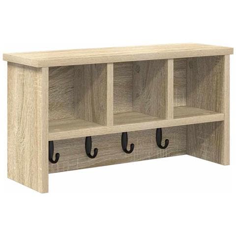Appendiabiti a muro rovere sonoma 50 x 16 x 26 cm - Foto 1