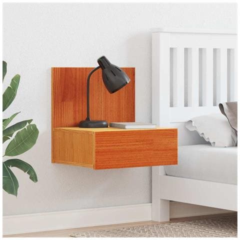 Comodino Cera marrone 42 x 32.5 x 40 cm Legno di pino massello - Foto 2