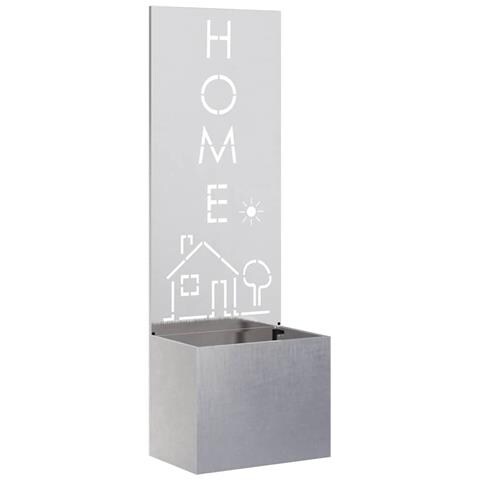 Vaso da Giardino con Pannello Decorativo Argento 50 x 140 cm - Foto 1