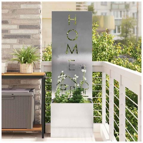 Vaso da Giardino con Pannello Decorativo Argento 50 x 140 cm - Foto 2