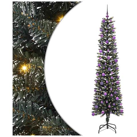 Albero di Natale artificiale con 300 LED Verde 210 cm - Foto 1