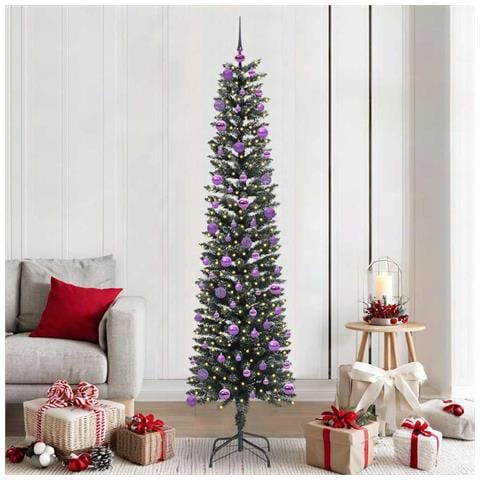 Albero di Natale artificiale con 300 LED Verde 210 cm - Foto 2