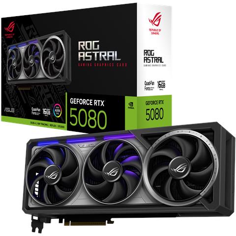 ROG Astral GeForce RTX 5080 16G Gaming 16 GB GDDR7 PCI Express 5.0 4 x Ventola - Foto 1