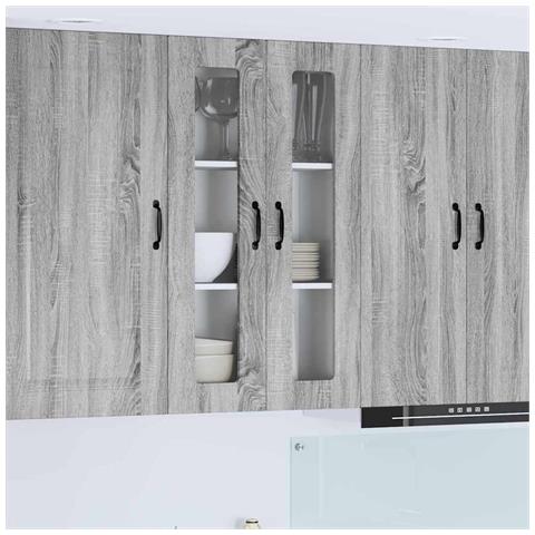 Pensile cucina Grigio Sonoma 60 x 31 x 100 cm Legno multistrato - Foto 2