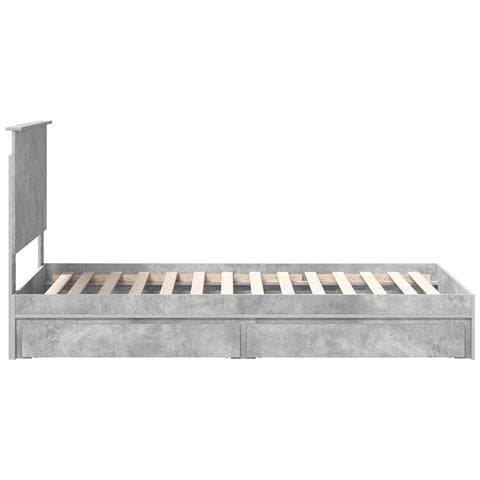 Letto con Contenitore con testiera Grigio cemento 90 x 190 cm - Foto 9