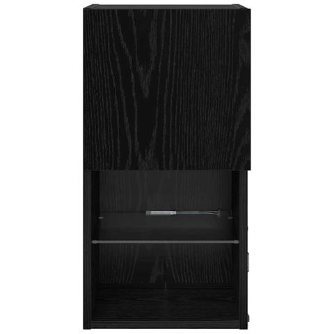 Mobile TV da Parete Rovere Nero 30,5 x 30 x 60 cm - Foto 9