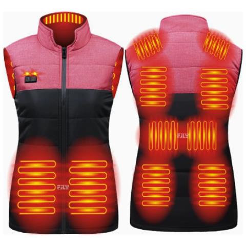 Gilet Riscaldato Intelligente Rosso E Nero Con Batteria Da 10000mah - Riscaldamento A Fibra Di Carbonio A 11 Zone Xl - Foto 1