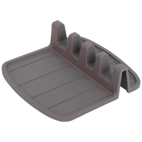 Porta Cucchiaio Compatto In Silicone Antiscivolo 15x14 Cm, Taupe - Foto 2