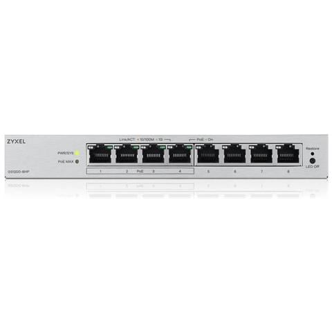 Gs1200-8hp Switch Poe A 8 Porte V3 (poe+: 4;), 68w, Gestito, Gigabit - Foto 2