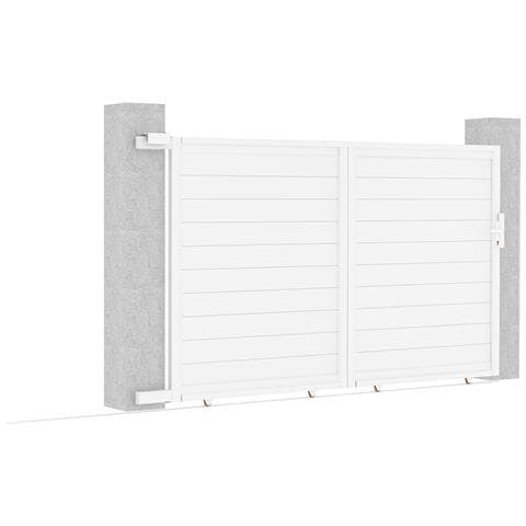 Cancello Scorrevole Eiger 3m, Altezza 180cm, Alluminio Bianco - Foto 2