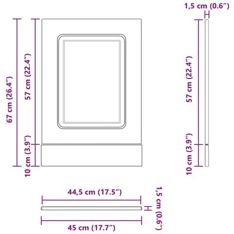 Mobile da cucina Kalmar Rovere Nero 45 x 1,5 x 67 cm - Foto 8
