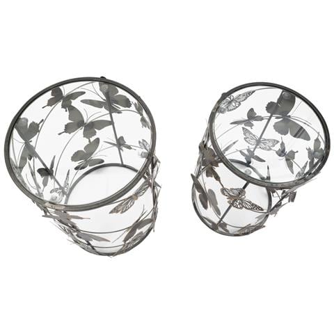 Set Di Tavolini Farfalla 34-multicolore-metallo-41,3x41,3x55 Cm - Foto 2